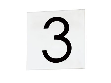 4  Square Tile Number 3 (Sans Serif) Online