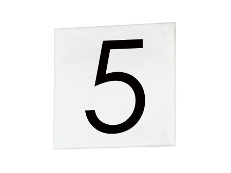 4  Square Tile Number 5 (Sans Serif) Hot on Sale