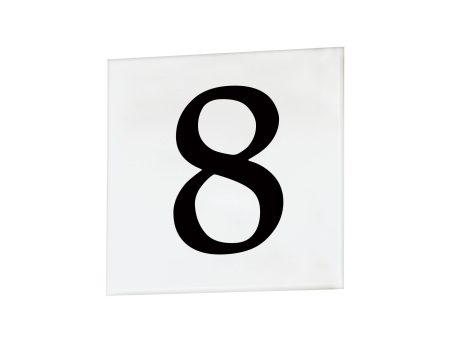 4  Square Tile Number 8 (Serif) Online