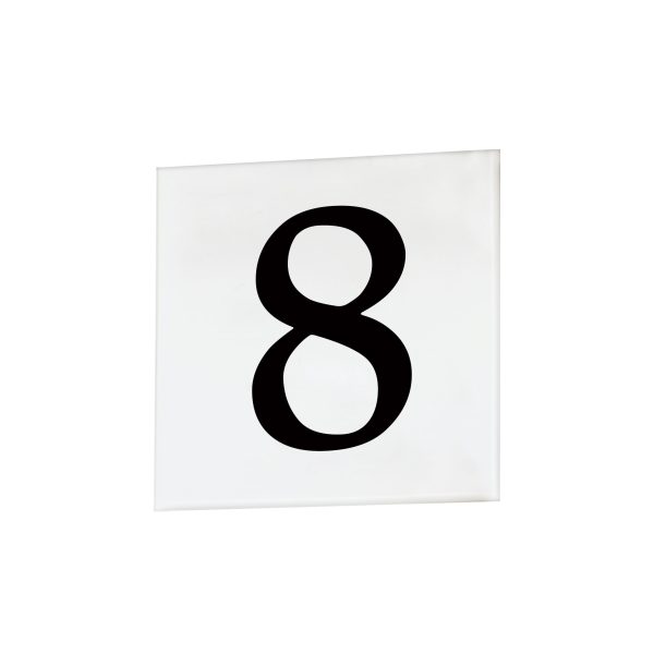 4  Square Tile Number 8 (Serif) Online