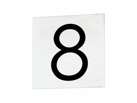 4  Square Tile Number 8 (Sans Serif) Fashion