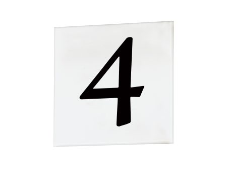 4  Square Tile Number 4 (Serif) Online