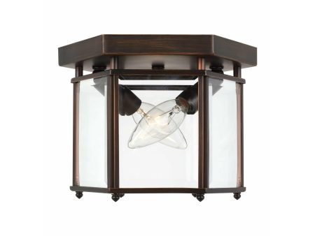 Bretton 2-Light Flush Mount (with Bulbs) For Cheap