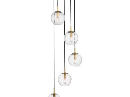 Rousseau 5 Light Pendant With Clear Glass Hot on Sale