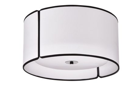 Notched Drum 3 Light 15 Inch Flush Mount For Discount