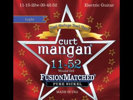 Curt Mangan Fusion Matched Pure Nickel Electric Strings (11-52) For Sale