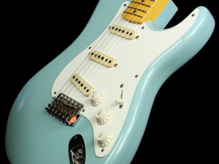 Used 2012 Fender Custom Shop 1957 Relic Stratocaster Reissue Electric Guitar Daphne Blue Online Sale