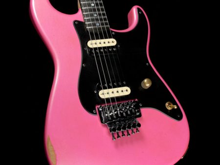 Used 2016 Charvel Custom Shop Nitro San Dimas Electric Guitar Pink with Platinum Overspray For Cheap