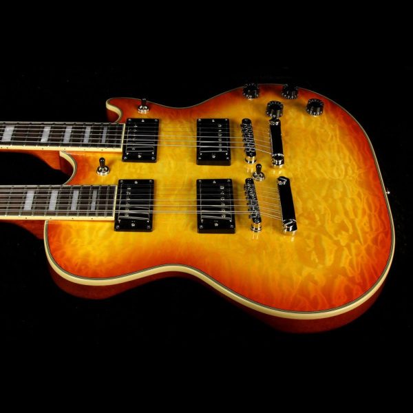 D Angelico Premier Series Doubleneck Electric Guitar Honey Burst Online