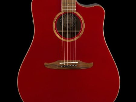 Fender California Series Redondo Classic Acoustic Hot Rod Red Metallic on Sale