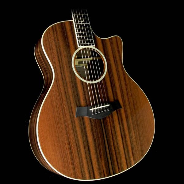 Used Taylor Custom Shop Grand Symphony Macassar Ebony and Sinker Redwood Acoustic Guitar Natural Cheap