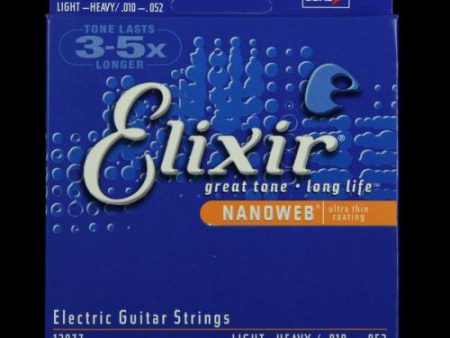 Elixir Nanoweb Electric Guitar Strings (Light Heavy 10-52) on Sale