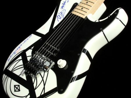 Used Charvel EVH Art Series Albuquerque 2004 Electric Guitar White with Black Stripes For Cheap