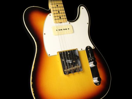 Fender Custom Shop Two-Tone Telecaster Relic Electric Guitar 3-Tone Sunburst and Black Supply