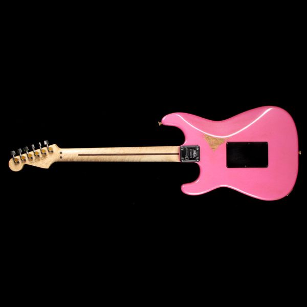 Used 2016 Charvel Custom Shop Nitro San Dimas Electric Guitar Pink with Platinum Overspray For Cheap