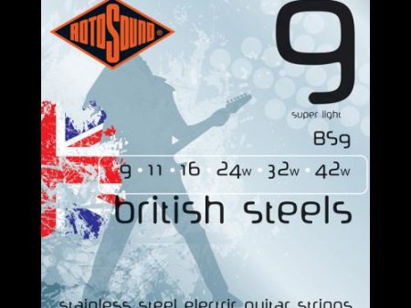 Rotosound BS9 British Steel Electric Strings (9-42) Online Sale