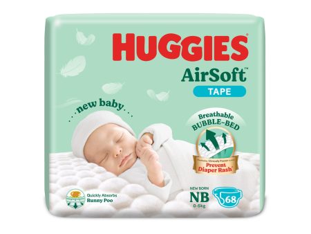 Huggies Diapers Airsoft SJP Newborn (Small) 68pcs pack Discount