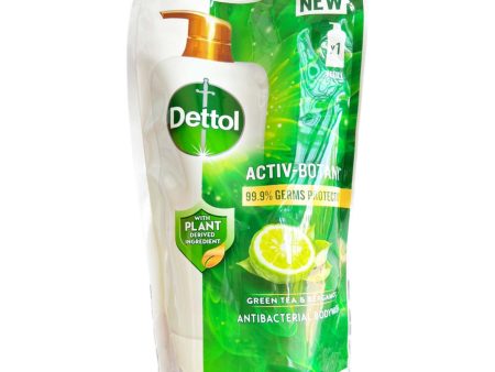 Dettol Shower Gel Botany Green Tea Refill 750ml Supply