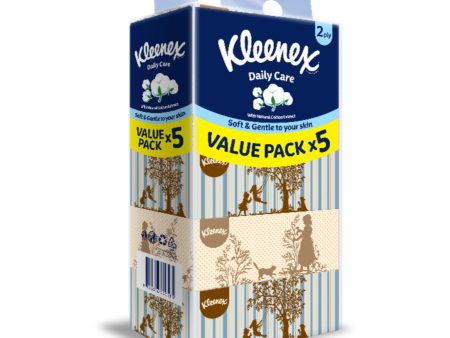 Kleenex Vintage Box Facial Tissue 2Ply 120pcs x 5 Fashion